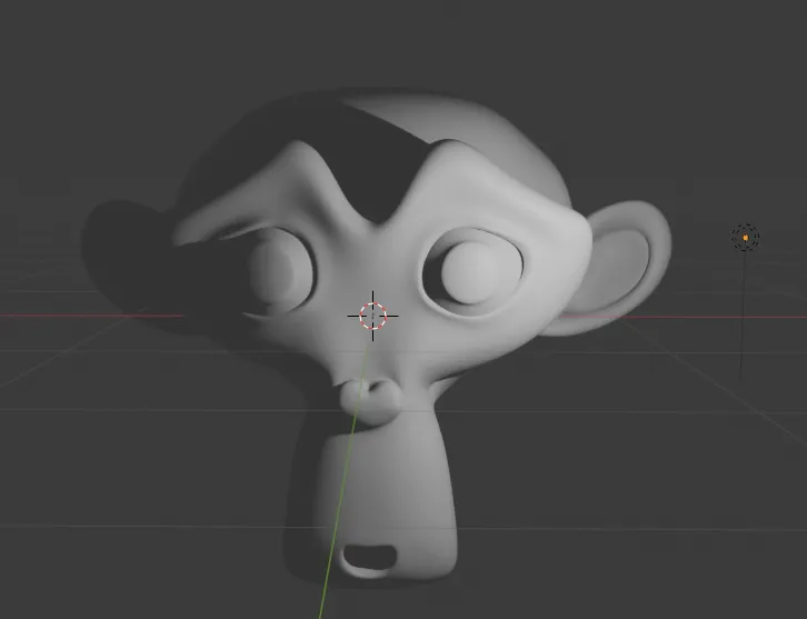 A 3D model in blender with hard lighting applied to it