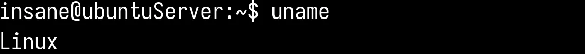 Output of uname command